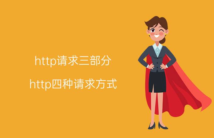 http请求三部分 http四种请求方式？